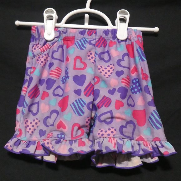 UV SKINZ | 3T | Heart Print Lilac Swim Shorts - Picture 1 of 8